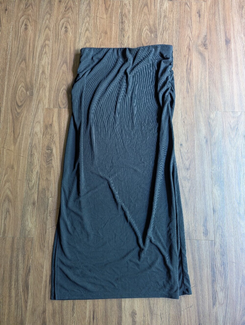 Old Navy Black Ruched Maxi Skirt Sz M